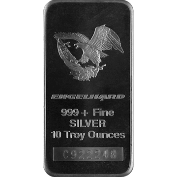 10 oz engelhard silver bar, silver bullion, silver bar, silver bullion bar