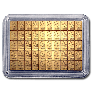 A Unique Gold Bullion Product By Valcambi. This 50 Gram Bar Can Be Broken Into 50 Smaller 1 Gram Bars