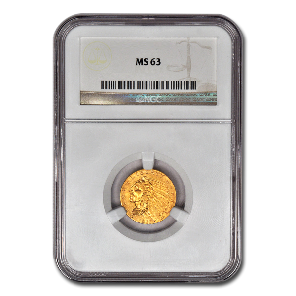 Picture of $2.5 Indian Head Gold Coins MS63