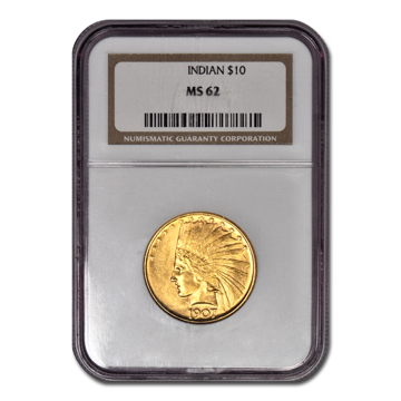 Picture of 1907NM $10 Indian Gold Coin MS62