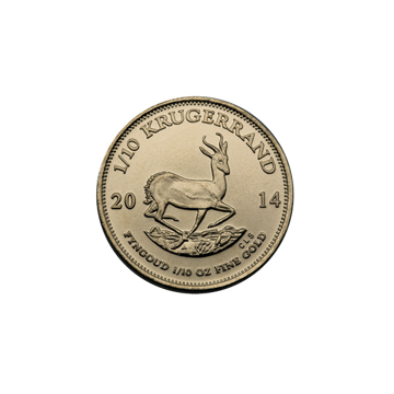 1/10 oz south african gold krugerrand coin, random year, gold bullion, gold coin, gold bullion coin