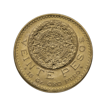 20 peso mexican gold coin, random year, gold bullion, gold coin, gold bullion coin
