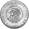 mexico silver 5 pesos hidalgo (1955-1957) xf-au, silver bullion, silver coin, silver bullion coin