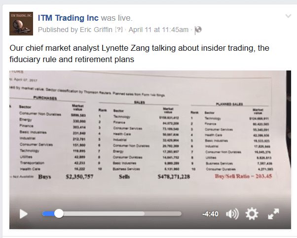 Lynette Zang Talking About Insider Trading.