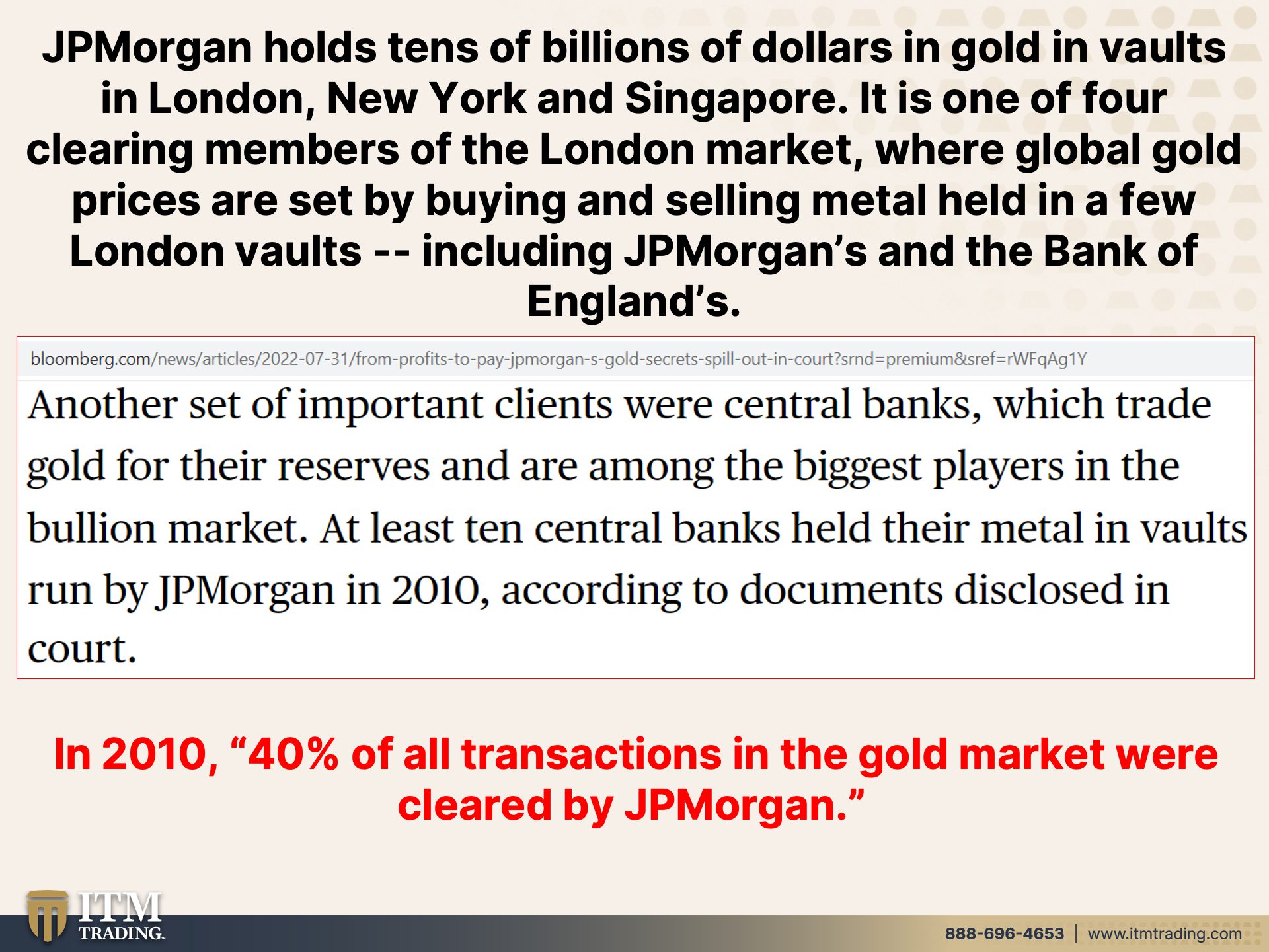 The Secret World of Bullion Banking: Who Sets Gold Prices?