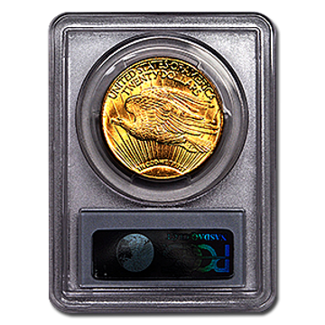 Picture of 1908DWM $20 Gold Saint Gaudens Double Eagle Coin MS64*