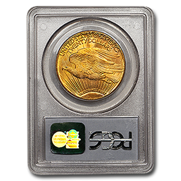 Picture of 1908DWM $20 Gold Saint Gaudens Double Eagle Coin MS66