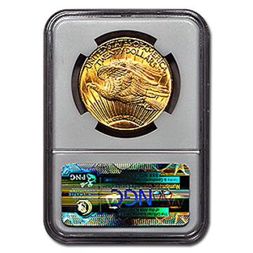 Picture of 1911D/D $20 Gold Saint Gaudens Double Eagle Coin MS63