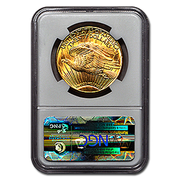 Picture of 1911D/D $20 Gold Saint Gaudens Double Eagle Coin MS63