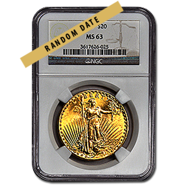 Picture of $20 Saint-Gaudens Gold Coins MS63
