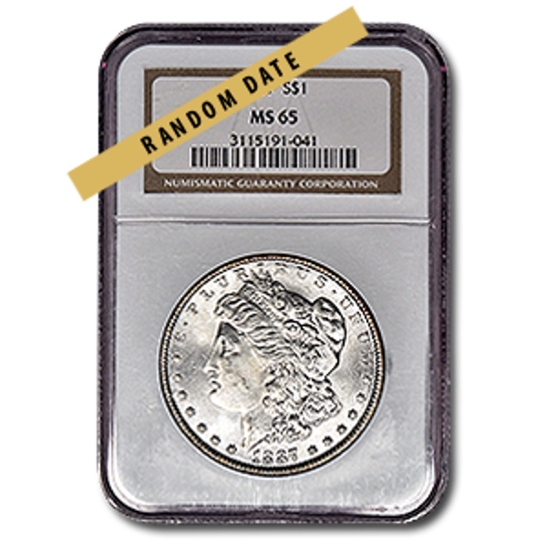 morgan silver dollar coin ms65, 1878-1904, pre 1933 silver coin, semi-numismatic silver coin, silver bullion, silver coin, silver bullion coin