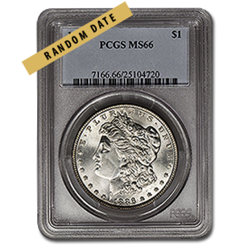 morgan silver dollar coin ms66, 1878-1904, pre 1933 silver coin, semi-numismatic silver coin, silver bullion, silver coin, silver bullion coin