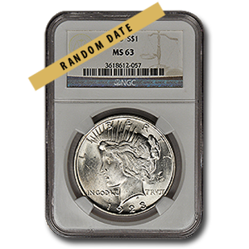 peace silver dollar ms63 , 1922-1935, pre 1933 silver coin, semi-numismatic silver coin, silver bullion, silver coin, silver bullion coin