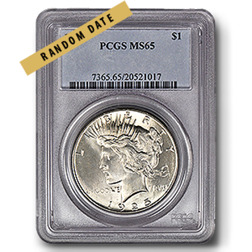 peace silver dollar ms65, 1922-1935, pre 1933 silver coin, semi-numismatic silver coin, silver bullion, silver coin, silver bullion coin