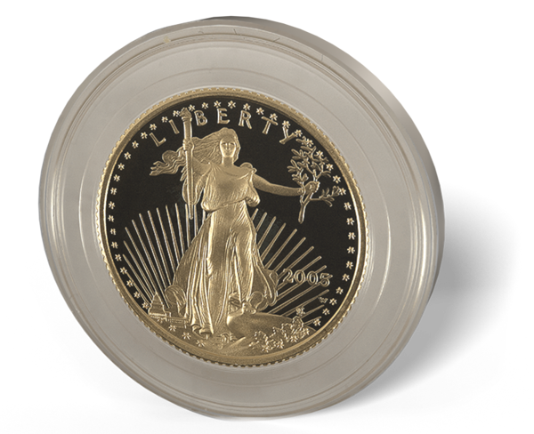 Picture of 1/4 oz American Gold Eagle Capsule