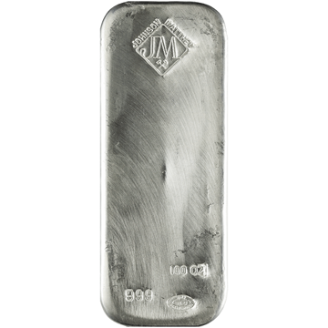 100 oz johnson matthey silver bar, silver bullion, silver bar, silver bullion bar