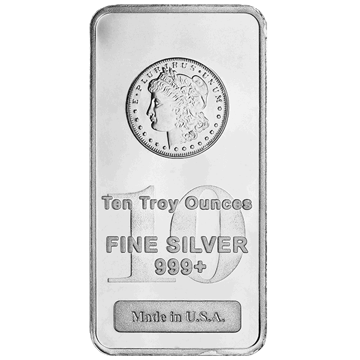 10 oz morgan silver bar, silver bullion, silver bar, silver bullion bar