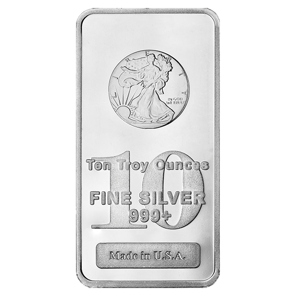 10 oz walking liberty silver bar, silver bullion, silver bar, silver bullion bar