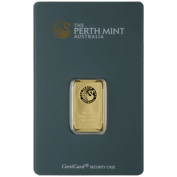 10 gram perth mint gold bar w/ assay, gold bullion, gold bar, gold bullion bar