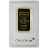 Picture of 1 oz Credit Suisse Gold Bar (w/ Assay Card)