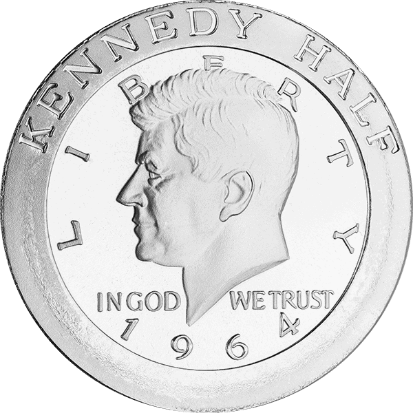 Picture of 1 oz HM JFK Commemorative Half Dollar Silver Coin Round