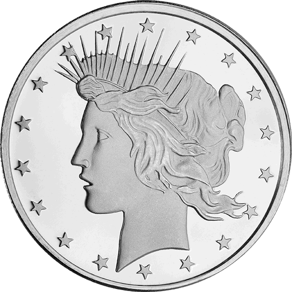 Picture of 1 oz HM Peace Silver Dollar Round