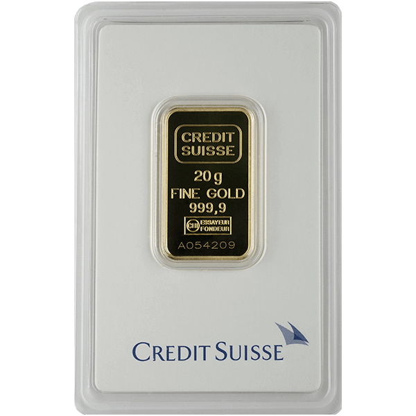 Picture of 20 Gram Credit Suisse Gold Bar