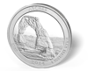 2014 5 oz america the beautiful - arches national park silver coin quarter, silver bullion, silver coin, silver bullion coin