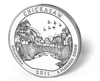 2011 5 oz america the beautiful - chickasaw national park silver coin quarter, silver bullion, silver coin, silver bullion coin