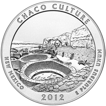 2012 5 oz america the beautiful - chaco culture national park silver coin quarter, silver bullion, silver coin, silver bullion coin