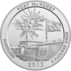 2013 5 oz america the beautiful - fort mchenry national park silver coin quarter, silver bullion, silver coin, silver bullion coin