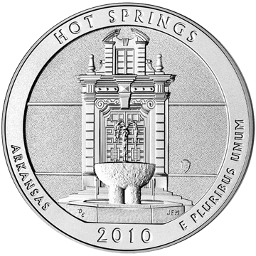 2015 5 oz america the beautiful - hot springs national park silver coin quarter, silver bullion, silver coin, silver bullion coin