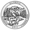 2011 5 oz america the beautiful - olympic national park silver coin quarter, silver bullion, silver coin, silver bullion coin