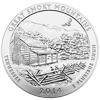 2014 5 oz america the beautiful - great smoky mountains national park coin quarter, silver bullion, silver coin, silver bullion coin