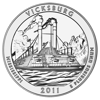 2011 5 oz america the beautiful - vicksburg national park silver coin quarter, silver bullion, silver coin, silver bullion coin