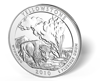 2010 5 oz america the beautiful - yellowstone national park silver coin quarter, silver bullion, silver coin, silver bullion coin