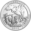 2010 5 oz america the beautiful - yellowstone national park silver coin quarter, silver bullion, silver coin, silver bullion coin