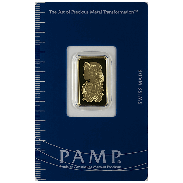 5 gram pamp suisse gold bar w/ assay, gold bullion, gold bar, gold bullion bar