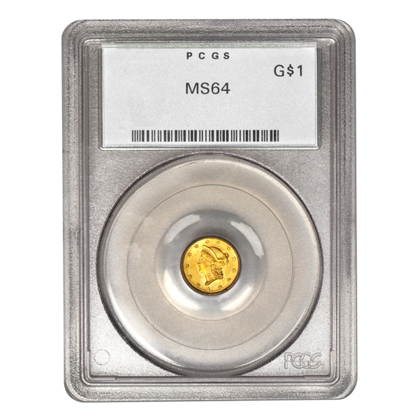 Picture of $1 Gold Coins Type 3 MS64