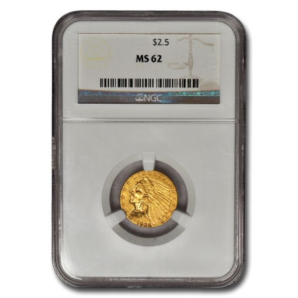 $2.5 Indian Head Gold Coins MS 62.Buy Gold & Silver Strategically