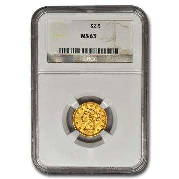Picture of $2.50 Liberty Gold Coins MS63
