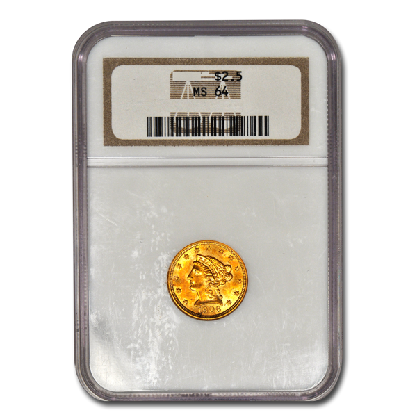 Picture of $2.50 Liberty Gold Coins MS64