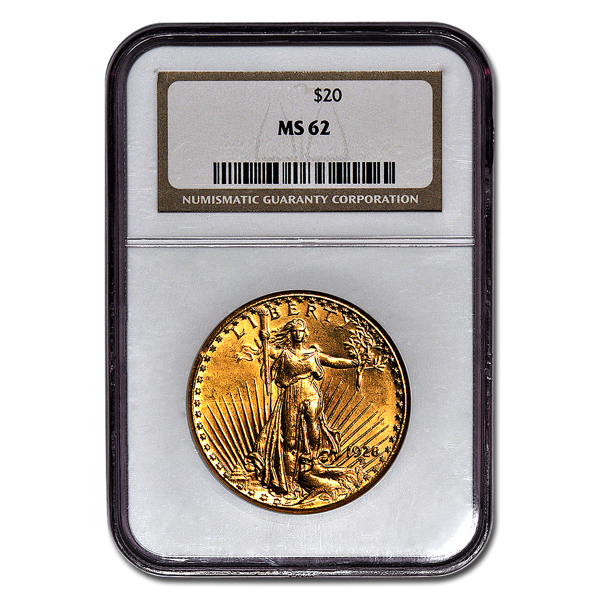 Picture of $20 Saint-Gaudens Gold Coins MS62