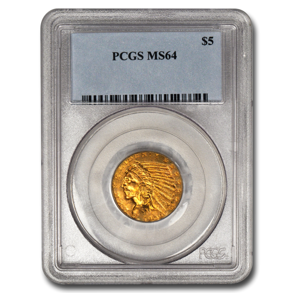 Picture of $5 Indian Head Gold Coins MS64