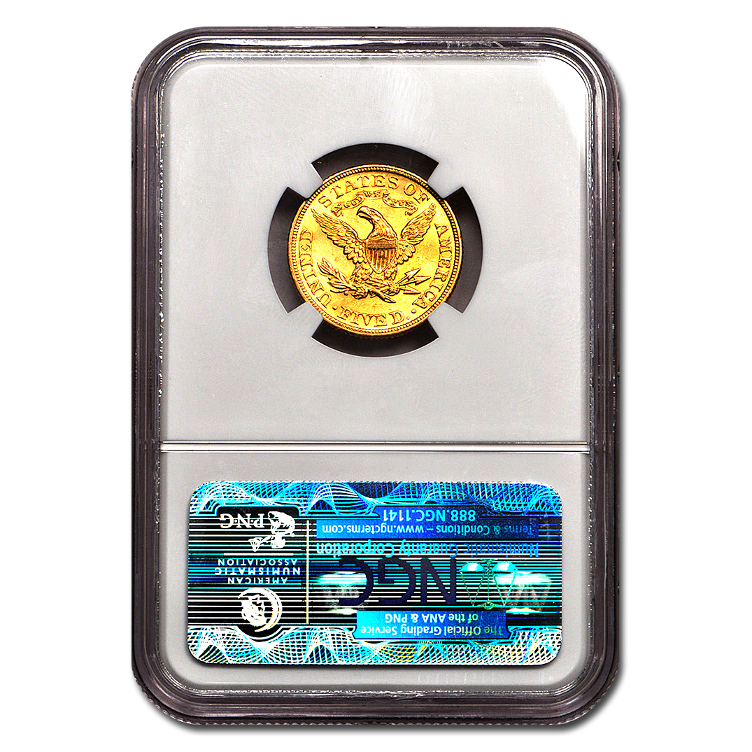 Five Dollar Gold Coins Are Popular Coins For Investors.Buy Gold ...