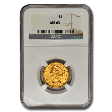 Picture of $5 Liberty Gold Coins MS63