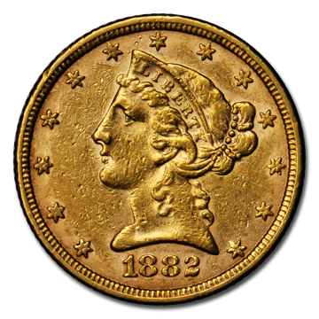 Picture of $5 Liberty Gold Coins (XF - Extra Fine)