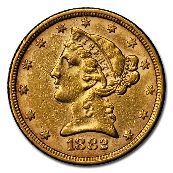 Picture of $5 Liberty Gold Coins (XF - Extra Fine)
