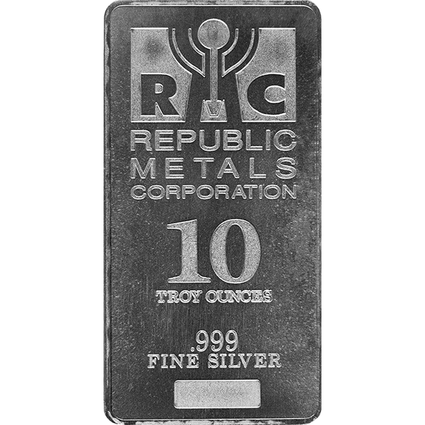 10 oz rcm royal canadian mint silver bar, silver bullion, silver bar, silver bullion bar