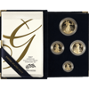 1.85 oz 4-coin proof american gold eagle set, random year, w/ coa, gold bullion, gold coin, gold bullion coin